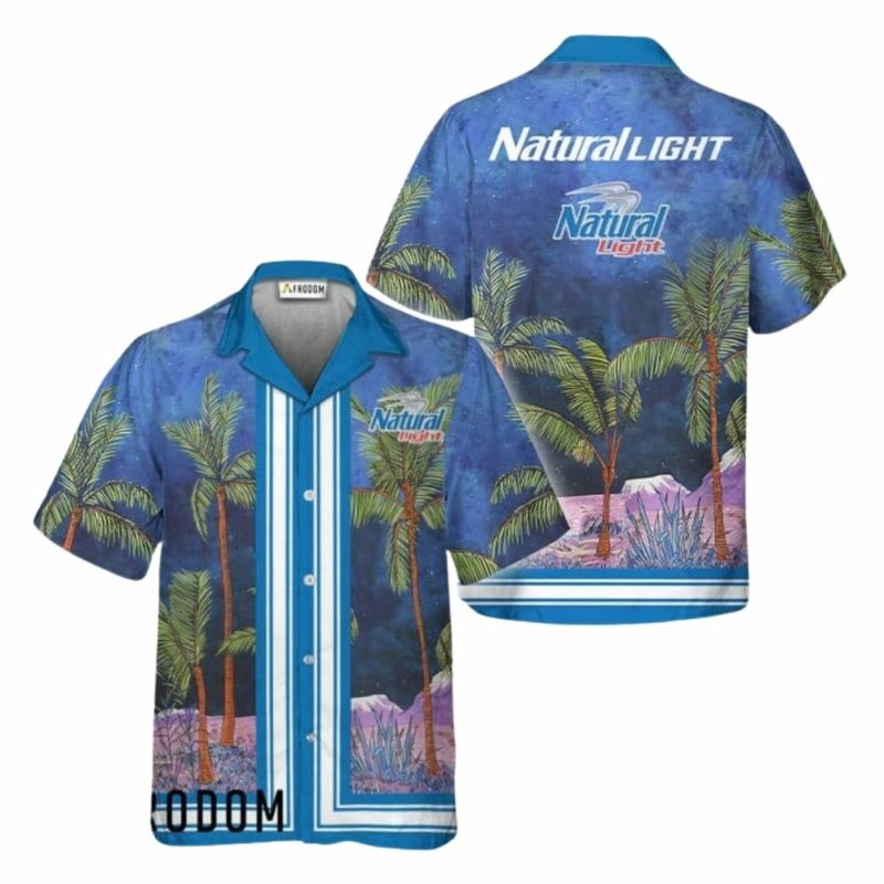 Natural light star print bermuda hawaiian shirt 1
