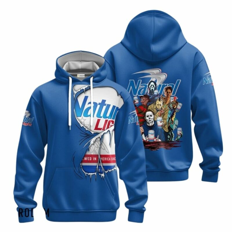 Natural light with friends horror halloween characters 3d hoodie 1