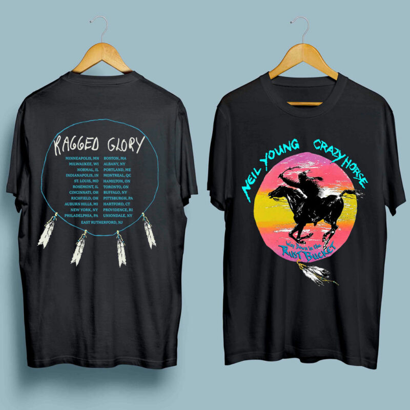 Neil Young Crazy Horse Ragged Glory 1991 Concert Front 4 T Shirt