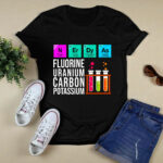 Nerdy As Fluorine Uranium Carbon Potassium Funny Chemistry 4 T Shirt