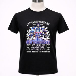 New York Giants 101st Anniversary 1925 2026 Players Signatures Thank You For The Memories 1 T Shirt.jpg