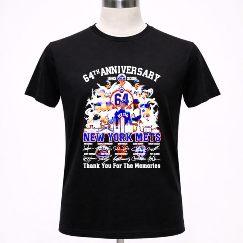 New York Mets coach and players 64th anniversary 1962 2026 thank you for the memories 1 T Shirt.jpg
