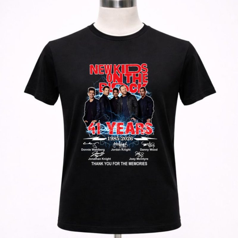 New kids on the block 41 years 1985 2026 thank you for the memories signatures 1 T Shirt 6