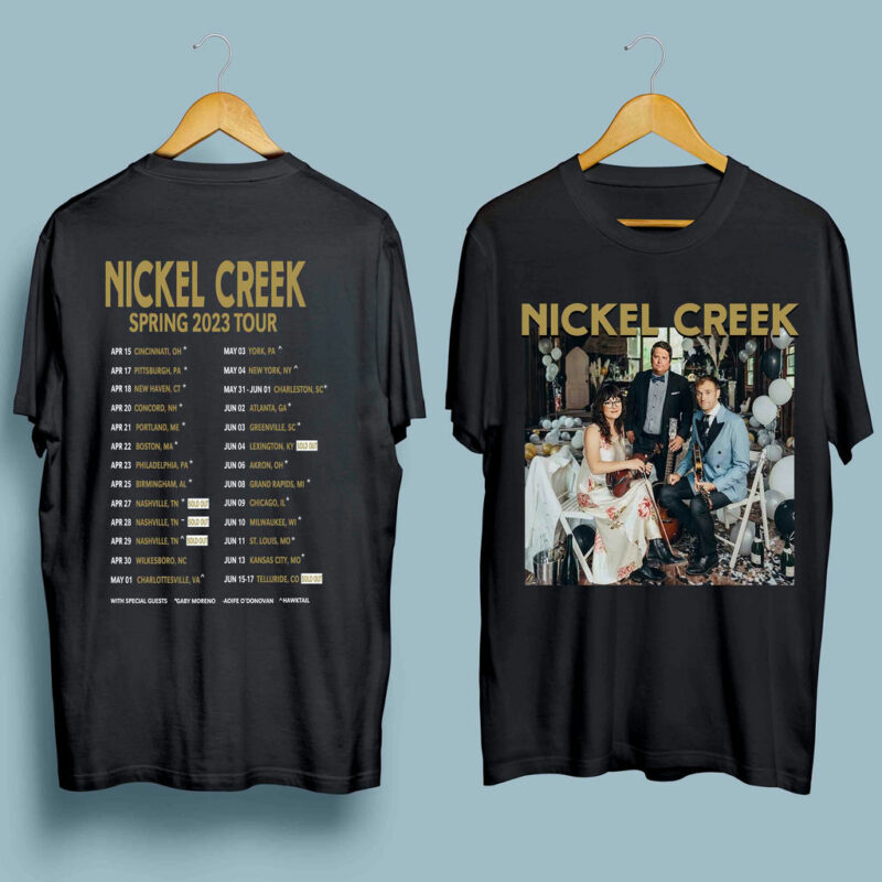 Nickel Creek Band Spring Tour 2023 Front 4 T Shirt