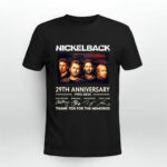 Nickelback 29th anniversary 1995 2024 thank you for the memories signatures 2 T Shirt