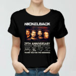 Nickelback 29th anniversary 1995 2024 thank you for the memories signatures 3 Women T Shirt