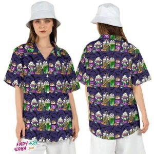 Nightmare Before Xmas Coffee Pumpkin Spice Jack Oogie Hawaiian Shirt