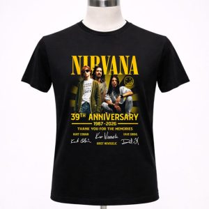 Nirvana 39th Anniversary 1987-2026 Thank You For The Memories Signature Shirt