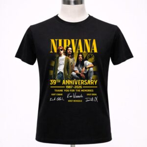Nirvana 39th Anniversary 1987-2026 Thank You For The Memories Signature Shirt