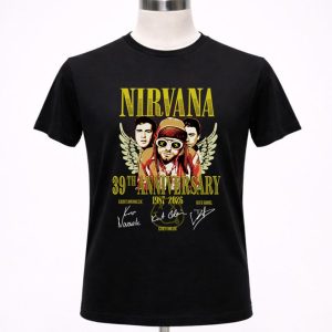 Nirvana Band 39th Anniversary 1987-2026 Signature Thank You For The Memories Rock Band Shirt