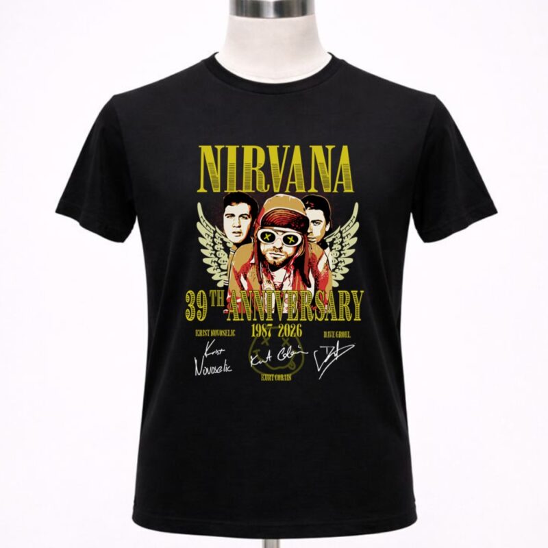 Nirvana Band 39th Anniversary 1987 2026 Signature Thank You For The Memories Rock Band 1 T Shirt 8