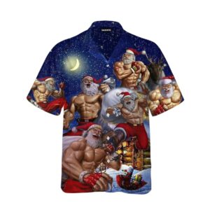 No Lift No Gift Christmas Workout Santa Hawaiian Shirt