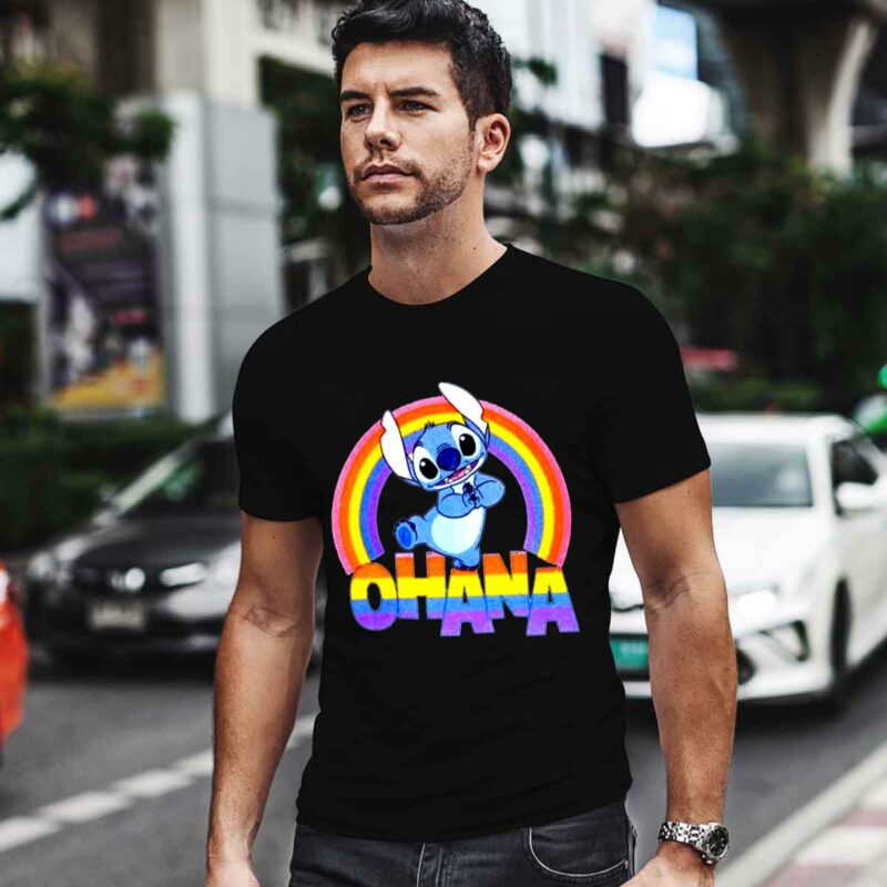 Ohana Stitch Rainbow 0 T Shirt