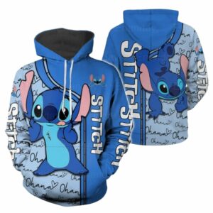 Ohana Stitch All Over Print Hoodie