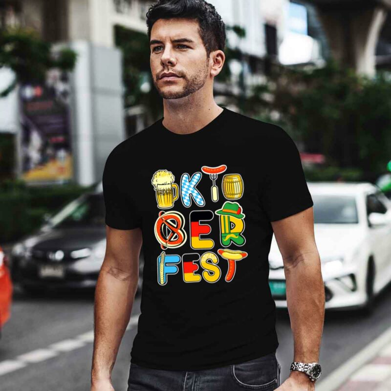Oktoberfest Sausage Pretzel Beer Vintage Retro 0 T Shirt