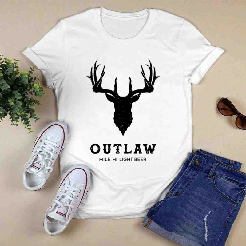 Old School Hats Outlaw Mile Hi Light Beer Logo 0 T Shirt