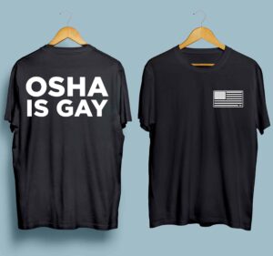 Osha Is Gay Usa Flag Shirt front