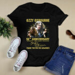 Ozzy Osbourne 56th Anniversary 1967 2023 Thank You For The Memories Signature 3 T Shirt