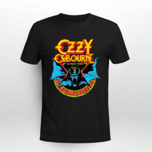 Ozzy Osbourne Bat Circle front 4 T Shirt