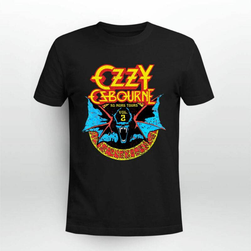 Ozzy Osbourne Bat Circle Front 4 T Shirt
