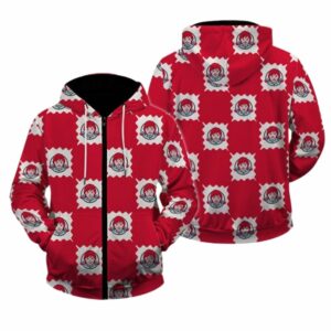 Pattern Logo Wendy's All Over Print Hoodie
