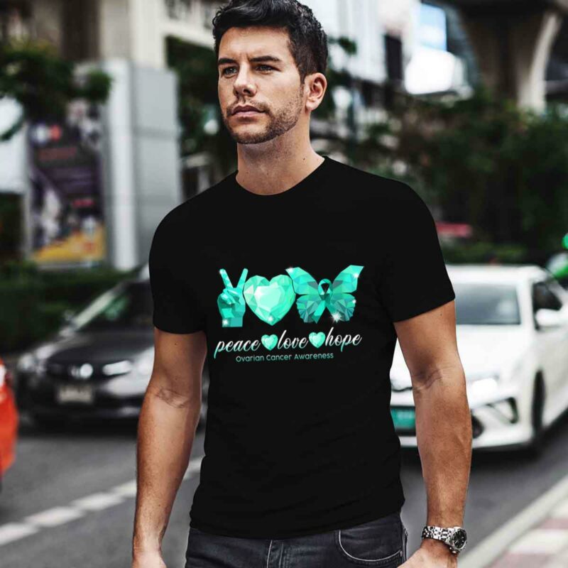 Peace Love Hope Ovarian Cancer Awareness 0 T Shirt