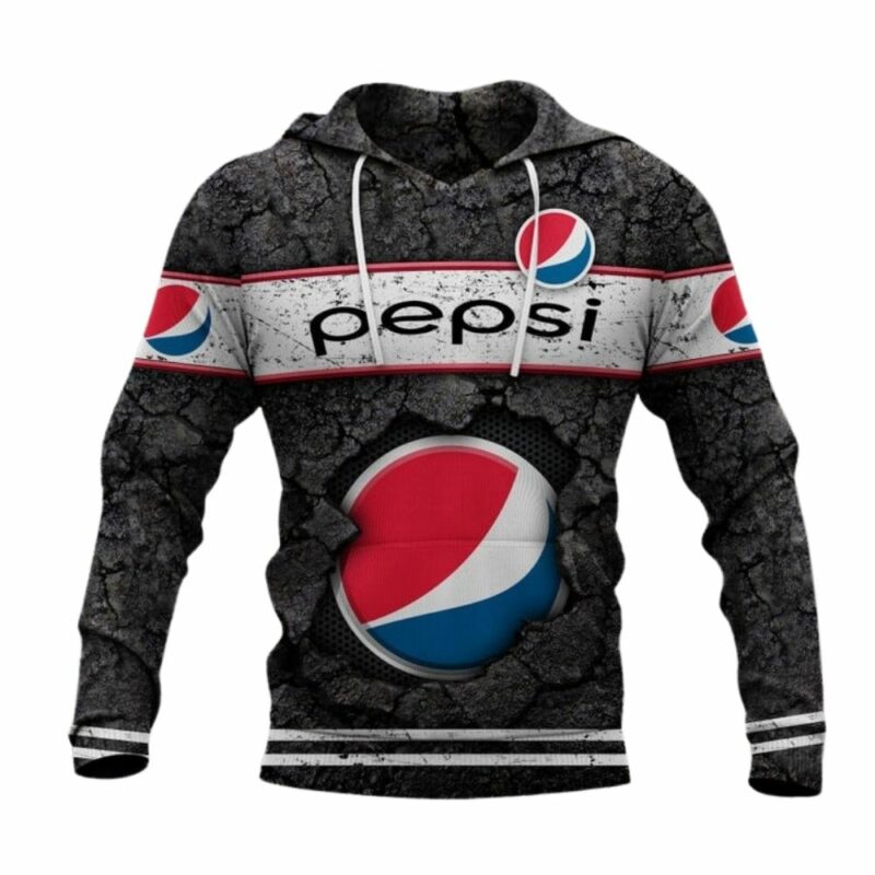 Pepsi Logo Grunge All Over Print Hoodie