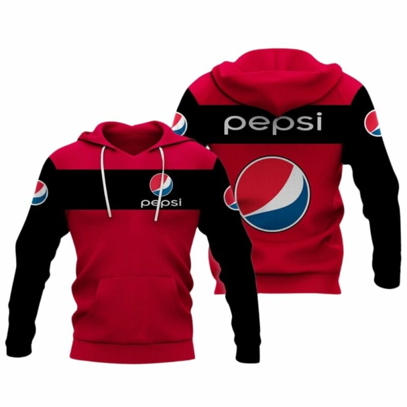 Pepsi Logo In My Heart Black And Red Funny All Over Print Hoodie