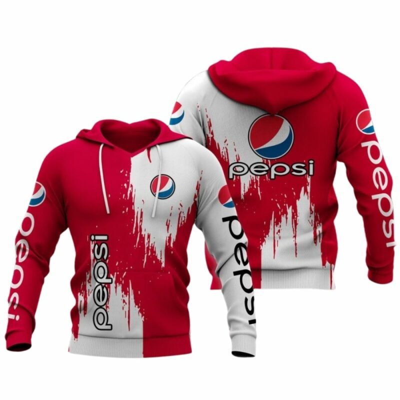 Pepsi Logo In My Heart White And Red Funny All Over Print Hoodie