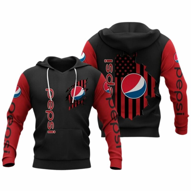 Pepsi Logo With Flag American For 4Th Of July All Over Print Hoodie