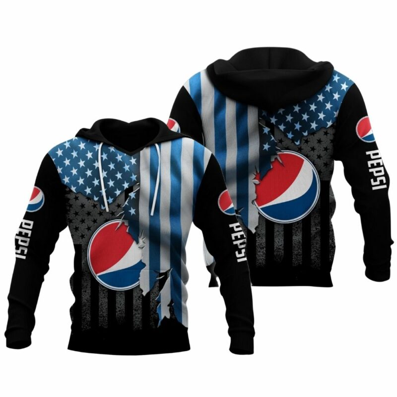 Pepsi With Flag American For 4Th Of July All Over Print Hoodie