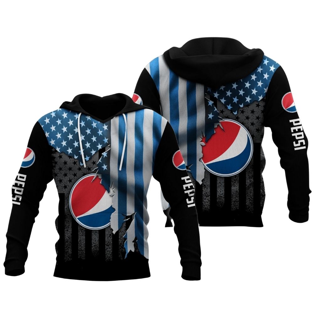 Pepsi With Flag American For 4Th Of July All Over Print Hoodie