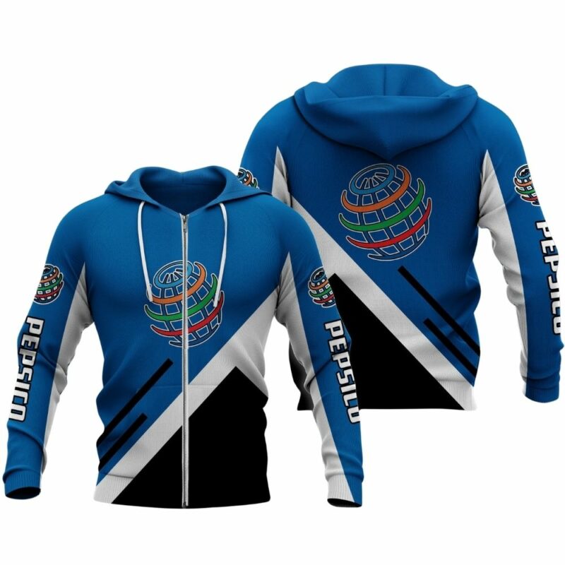 Pepsico My Love Blue White And Black All Over Print Hoodie