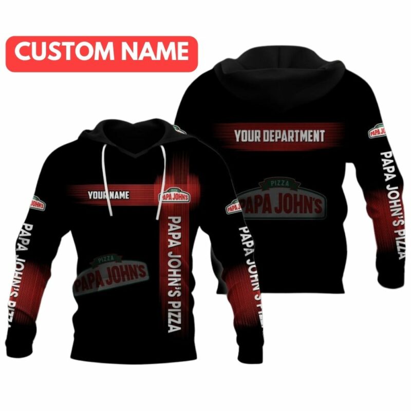 Personalized And Department Papa Johns Pizza Logo All Over Print Hoodie