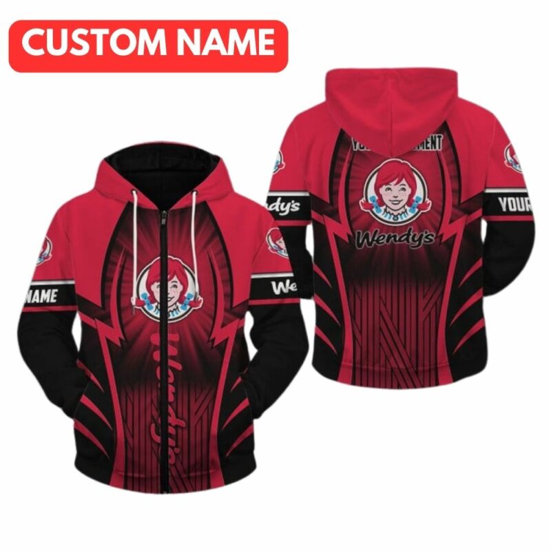 Personalized And Department Wendys Logo All Over Print Hoodie