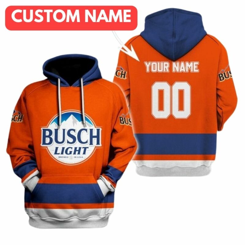 Personalized And Number Busch Light All Over Print Hoodie