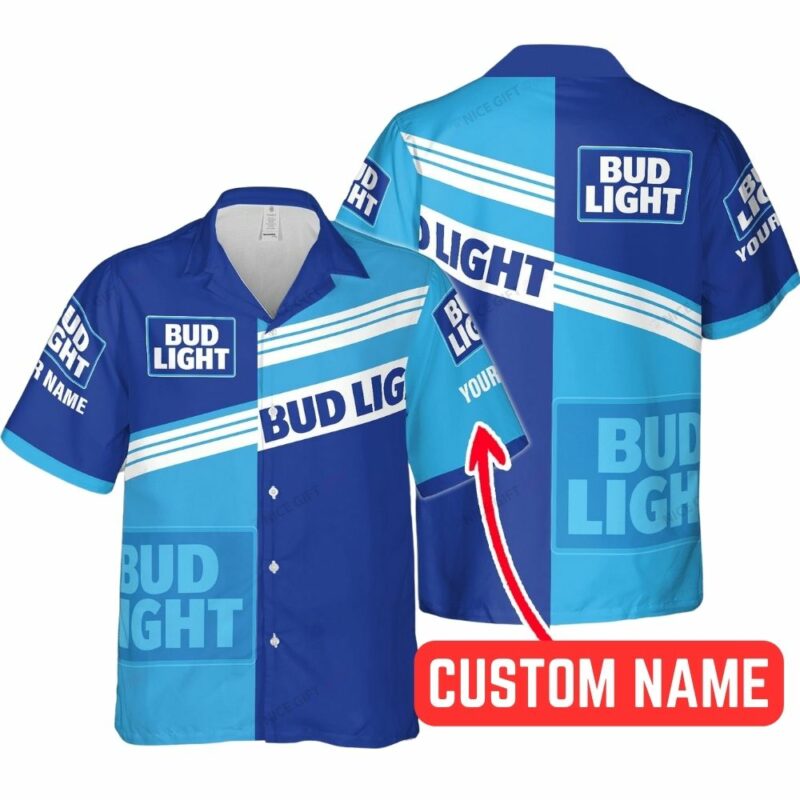Personalized Bud Light Logo Funny Hawaiian Shirt