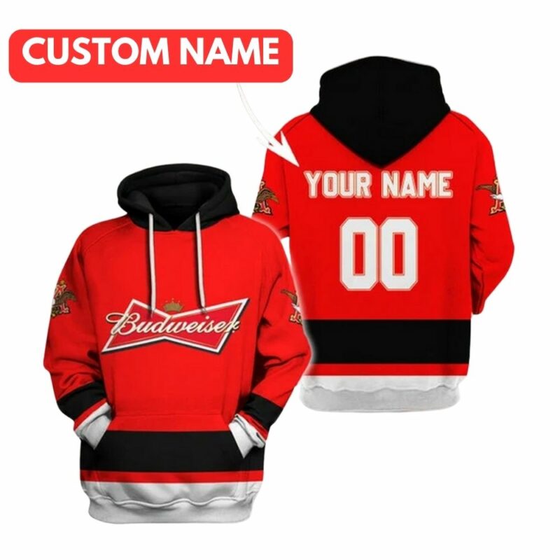 Personalized Budweiser Beer Logo All Over Print Hoodie