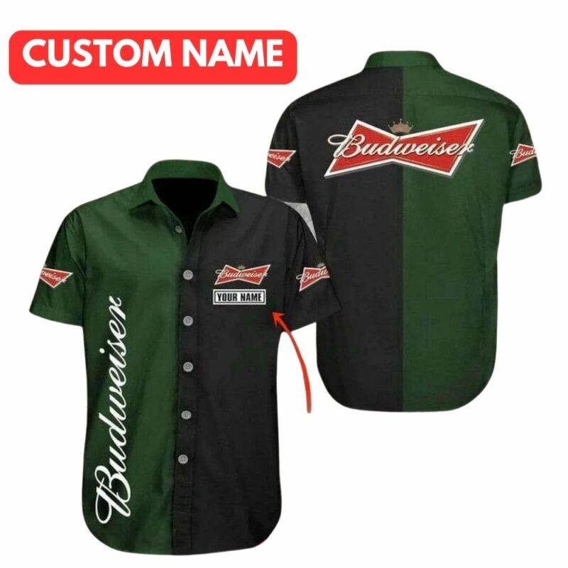 Personalized Budweiser In My Heart Hawaiian Shirt