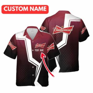 Personalized Budweiser Logo In My Heart Hawaiian Shirt