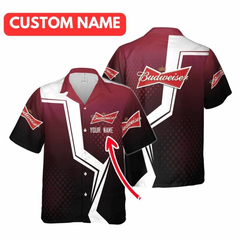 Personalized Budweiser Logo In My Heart Hawaiian Shirt