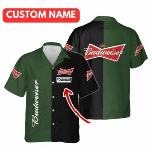 Personalized Budweiser Tropical Beach Vacation Hawaiian Shirt