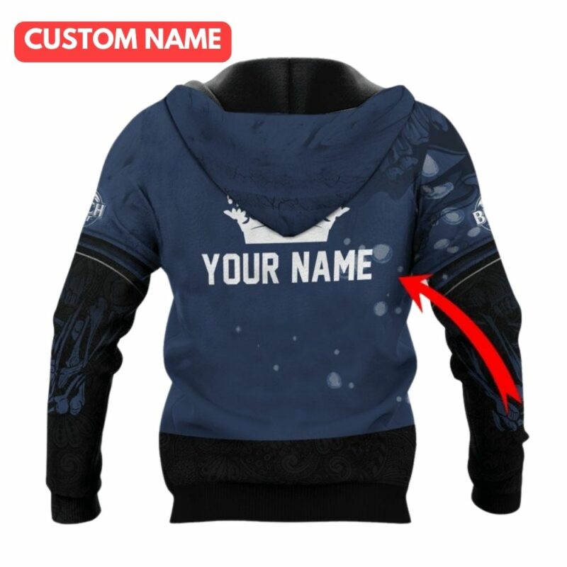 Personalized Busch Light Deer Skull With Mushrooms All Over Print Hoodie