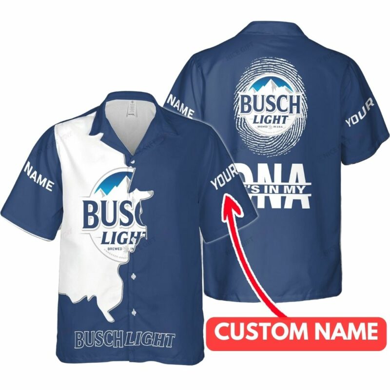 Personalized Busch Light Its In My DNA Hawaiian Shirt