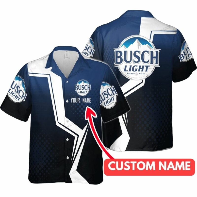 Personalized Busch Light Logo In My Heart Hawaiian Shirt