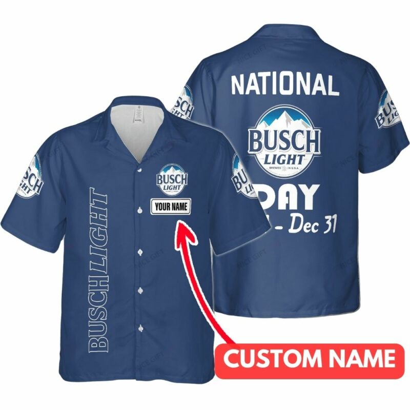 Personalized Busch Light National Day Hawaiian Shirt