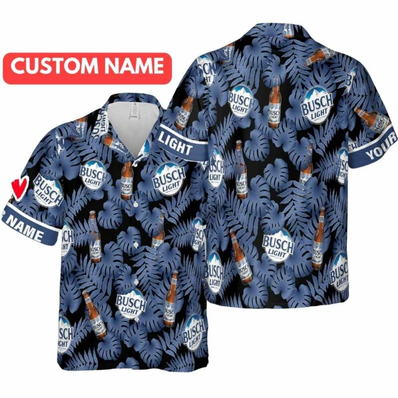 Personalized Busch Light Pattern Floral Hawaiian Shirt