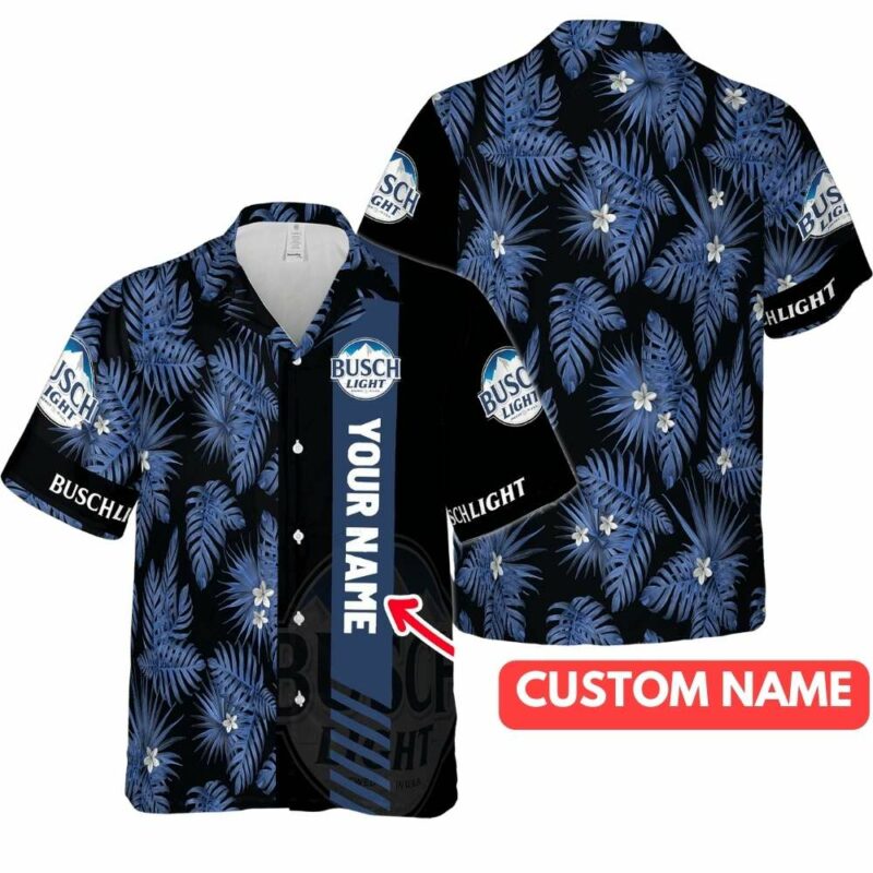 Personalized Busch Light Patterns Floral Hawaiian Shirt
