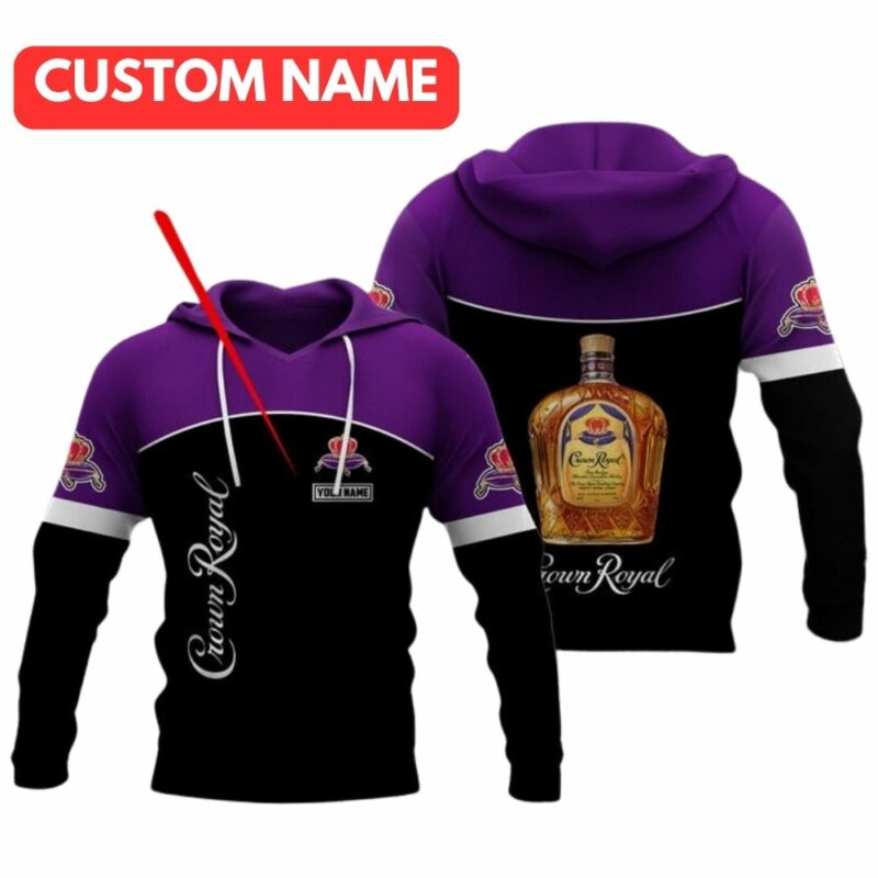 Personalized Crown Royal In My Heart All Over Print Hoodie