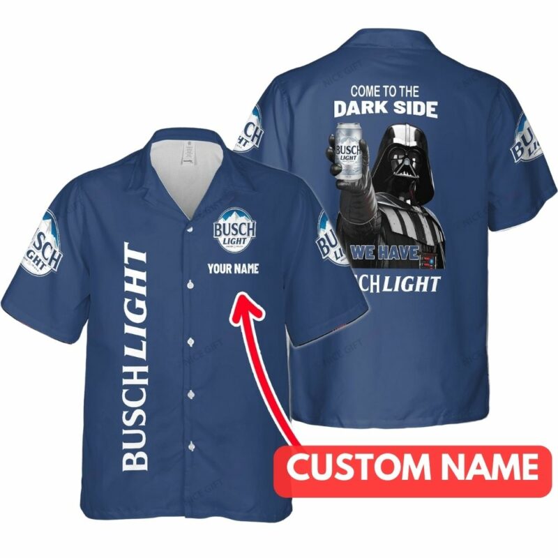 Personalized Darth Vader Come To The Dark Side We Have Busch Light Hawaiian Shirt